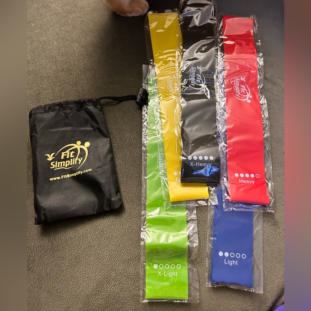 Set of five resistance bands